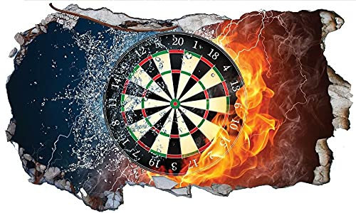 Wandtattoos - 3D -Wand Smash Darts Selbstklebende Wandaufkleber Aufkleber Druckgrafik- Poster Vinyl - 80x120cm