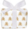 5er Set Geschenkpapier Bögen Teddy Kuscheltier Weiß für Kinder Kindergeburtstag Baby Geburt Taufe, gedruckt auf PEFC zertifiziertem Papier, 50 x 70 cm