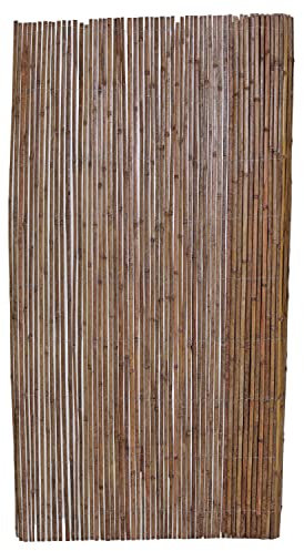 FOREVER BAMBOO 20-BSC6 Split Slats Screening Bamboo Fence Roll, 72 in H x 192 in L, Carbonized Finish