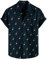VATPAVE Mens 100% Cotton Hawaiian Flower Shirts Button Down Short Sleeve Beach Shirts Summer Casual Aloha Shirts X-Large Navy Flamingo Button up