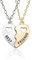 Lot de 2 colliers BFF Collier d'amitié Meilleurs amis pour les filles Cadeaux d'anniversaire Pendentif Chaîne Cadeaux (Or Argent)