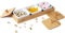 Juego de Servir de 3 Piezas - Set de cuencos Snack & Dip Cuencos de Ceramica con Bandeja, Cuencos Aperitivo de Cerámica para Condimentos con Tapa - Para Salsas Snacks Entrantes Postres patatas fritas