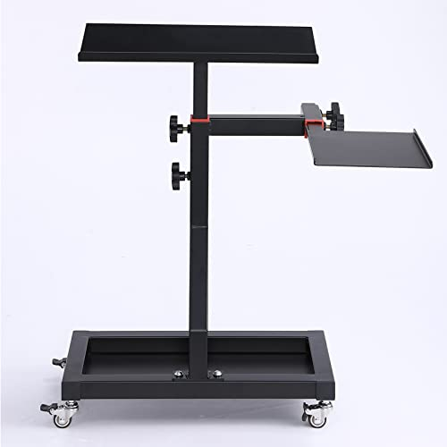 ZIMGOD Standing Keyboard and Mouse Tray Stand, Movable Standing Desk Shelf - Adjustable Size, Racing Simulator Stand Accessories, Easy Assembly