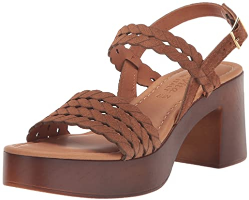 Bella Vita Damen Jud-Italy Sandale mit Absatz, Hellbraunes Wildleder, 41.5 EU X-Weit