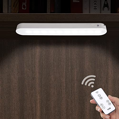 Guakiili Drahtlose Schreibtischlampe, Wiederaufladbare LED Tischlampe mit magnetischer Verdunkelung, Fernbedienung von 3000K bis 6500K Nachtlicht, LED Leselampen