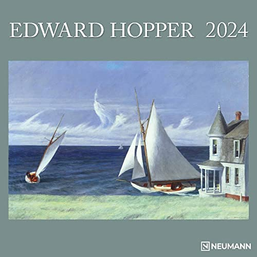 Edward Hopper - Kalender 2024 - Neumann-Verlag - Broschürenkalender - Wandkalender mit Gemälde von Edward Hopper und Platz für Eintragungen - 30 cm x 30 cm (offen 30 cm x 60 cm)