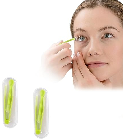 WKRTDY Kit pour lentilles de contact avec applicateur, pince, ventouse pour enlever et dissolvant avec boîte de voyage - 2 pièces