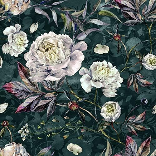 ReWallpaper 44.5cm X 7m Selbstklebend Tapete Grün Blumen Klebefolie Möbel Vintage Blumen