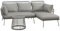 Outsunny Salon de Jardin extérieur d'angle moduable 4 Places en résine tressée canapé de Jardin extérieur avec Table Basse Coussins Grand Confort Inclus Gris