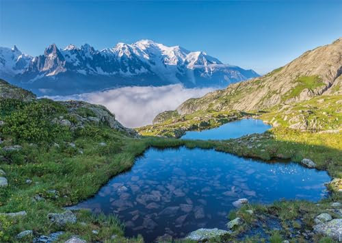 Nathan - Puzzle 1500 Teile – Chésery-Seen, Mont-Blanc Massiv – Erwachsene und Kinder ab 14 Jahren – Premium-Puzzle – Escape Collection – 12000947