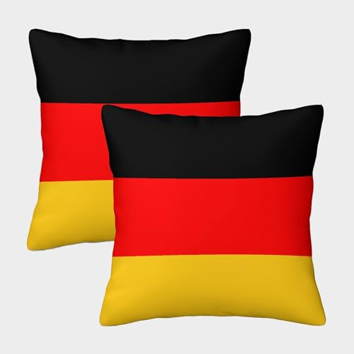 VDYNDYIW Flagge von Deutschland Kissenbezüge Für Sofa Und Bett, Kissenbezug, Geeignet Für Kids Room Fun Und Travel Essential, Maschinenwaschbar 45x45cm