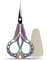 Stickschere Klein Scharf, Bunte Titan Lotus Blume Sharp Stickerei Schere Kleine Edelstahl Schere Klein mit PU Abdeckung für Stickerei Gewinde Nadelarbeit