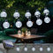 Caldarax Solar Lichterkette Aussen, 11M 60LEDs Lichterkette Außen Solar Kristall Kugeln, IP65 Wetterfest, 8 Modes, Deko für Garten, Balkon, Terrassen, Weihnachten, Hochzeiten, Partys, Bäume(Kaltweiß)