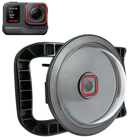 SHOOT Underwater Dome Port for Insta360 Ace Pro Camera, Anti- Scratch Acrylic Material, Well-Designed Hatch Closure System, Waterproof up to 30M/98.4FT