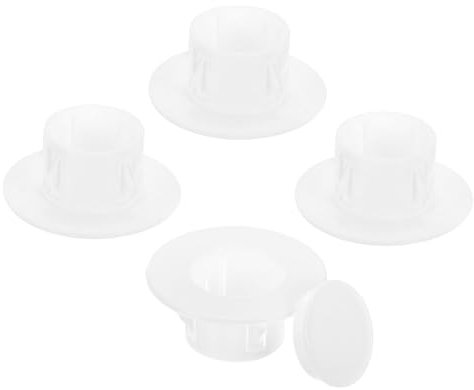 PATIKIL Air Conditioning Wall Hole Cover, 4Pcs Air Conditioner Blocking Hole Plug Decoration Water Pipe Sealing Plate Cover for 1.6 - 1.9 Diameter Hole, White