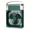 Ventilador Klack Portatil Enfriador de aire 4 en 1 - Ventilador - Humidificador - Aromaterapia y Luz Led de colores, Verde