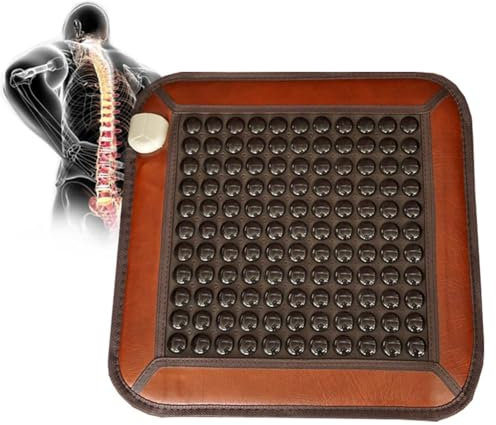 ypuxil Infrarot-Heizkissen, Turmalin-Heizkissen, Heizkissen für Nacken, Schultern und Rücken, intelligenter Controller mit einstellbarer Temperatur, 121 natürlicher Germaniumstein, 45 x 45 cm