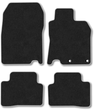 Nissan Qashqai (2014-2021) Carpet Car Mats | Grey Edge Trim Tailored Fit Floor Mats Full Coverage Protection Accessories Easy Clean Anti Slip Made in the UK
