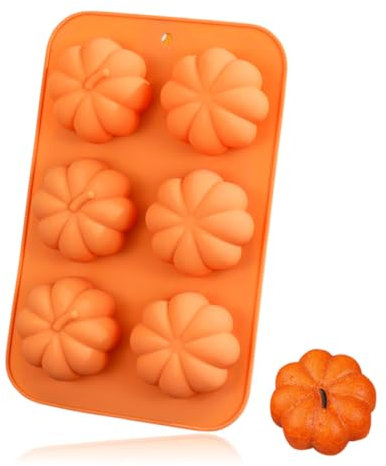 Stampo 3D per Torta a Forma di Zucca in Silicone - Halloween e Ringraziamento - per Mousse, Dolci, Sapone, Muffin, Cioccolato e Decorazione