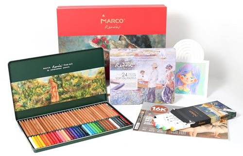 MARCO Buntstifte Set Malstifte für Erwachsene - Ideale hochwertige Farbstifte und Geschenk für Kunststudenten und Profis - TM310067L Buntstifte set (67 Stück)