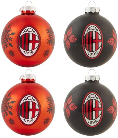 A.C. Milan - Weihnachtskugeln, Set mit 4 Kugeln