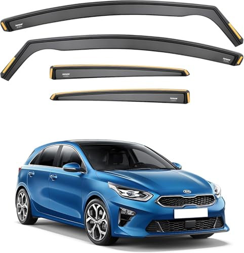 DHONDT Autofenster Windabweiser für KIA CEED MK3 Hatchback 5 Door 2019, Vorne Hinten Autofensterblende Regenschutz Lüftungsschutz AutoZubehöR
