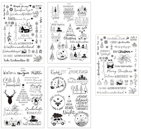 5 Stück Rub On Sticker Weihnachten,Kerzentattoos Aadvent Zahlen,Folie Kerzen Aufkleber Sticker,Kerzenaufkleber,Frohe Kerzentatoo für Raysin Keraflott Glas Holz DIY Deko,Rub Ons Sprüche für Geburtstag