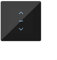 Entgoinggo Smart Roller Shutter Switch, Curtain Blind Switch,Timer Shutter Control Roller Panel Touch Wall Switch Smart Voice Control for Motorized Curtain(black)