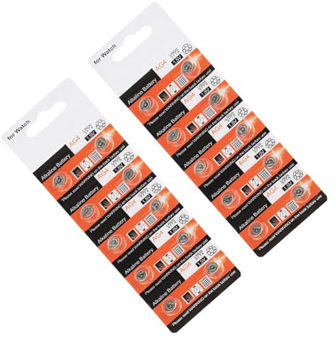 Fitooles Paquete de 20 pilas alcalinas AG4 377/LR626sw de alto rendimiento para relojes y
