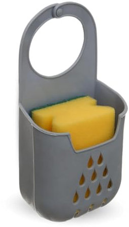 PARENCE.- Panier Évier en Silicone avec Éponge Incluse - Range Éponge avec Accroche - Pratique et Éponge Incluse - Couleur Aléatoire