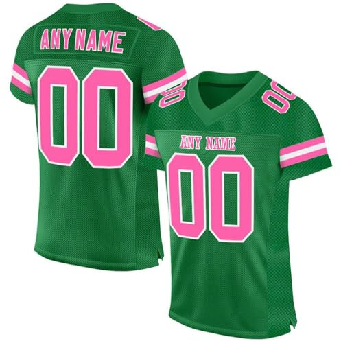 Personalisiert American Football Spieltrikots mit Name Nummer Personalisierte Trikot T-Shirt für Kinder Erwachsene Junge Mädchen Herrn Damen American Football Geschenke