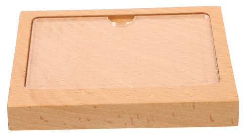 Amosfun Holzständer Für Karten Schildhalter Aus Holz Mit Schrägem Design Tischnamensschild Aus Holz Preishalter Für Tisch Leicht Austauschbarer Papiereinleger Für Holzständer Geeignet Für