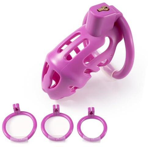 Thlseyx Keuschheitsgürtel Für Männer Aus Leichtem Harz Mit 3 Ringen Chastity Cage ABS Peniskäfig Ergonomisches Design Peniszaumzeug BDSM Spielzeug Sklaven Sexspielzeug extrem für die Gay Männer
