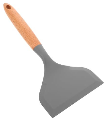 BESPORTBLE Japanese Silicone Spatula with Wooden Handle Non Stick Frying Turner for Flipping Stirring and Serving Versatile Cooking Tool for Kitchen Use for Pancakes and Tamagoyaki