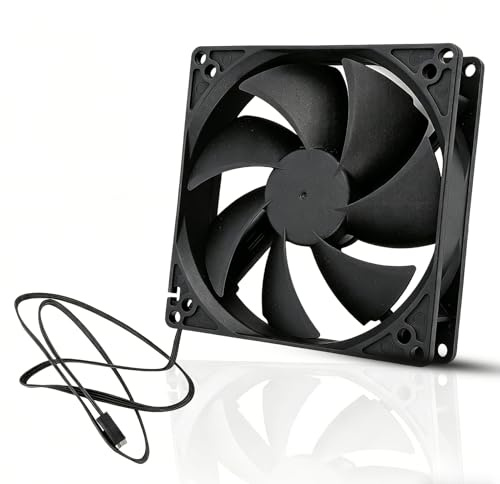 Ventilador para caja 100 mm con PWM, ventilador para CPU con control inteligente temperatura doble rodamiento refrigerador para caja de ordenador 1800rpm conexión 4 pines para PC