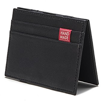 Magic Wallet – DER FLACHMANN Geldbeutel – Herren Geldbörse aus schwarzem Echtleder