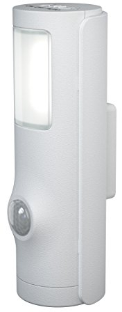OSRAM - Veilleuse/ Torche LED Nightlux Torch Blanc - Capteur de Mouvement et de Luminosité Intégrés - Fonctionne à Pile - Etanche IP54 - Blanc Froid 4000K