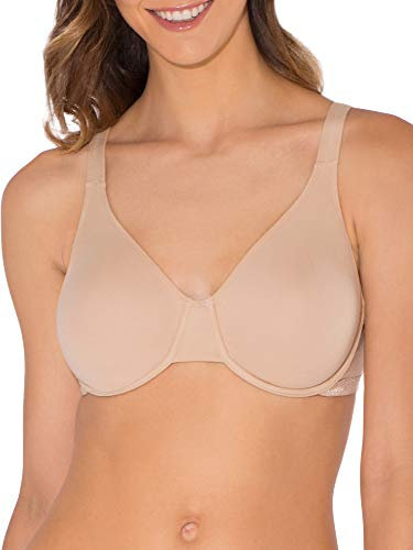 Fruit of the Loom Women's Unlined Underwire Bra(Pack of 2), Sand/Black Hue, 36DD