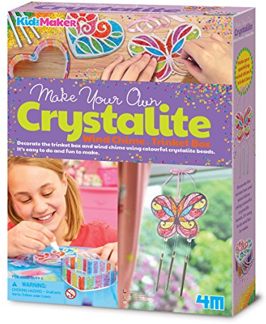 4M 404729 Crystalite Wind Chime and Trinket Box Craft Kit, Multi-Colour