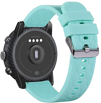 Ruentech Pulseras compatibles con Fossil Q Gen 4 Venture HR/Fossil Q para mujer Gen 3 Venture pantalla táctil, reloj inteligente Fossil Q para mujer, correa híbrida de silicona