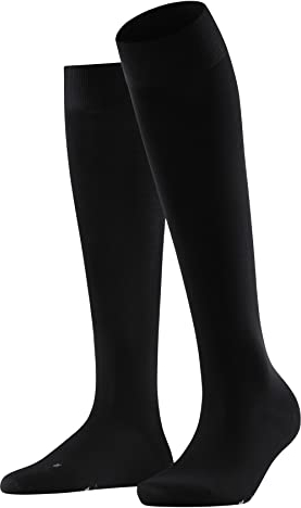 FALKE Damen Kniestrümpfe Vitalizer W Kh Baumwolle mit Kompression 1 Paar, Schwarz Black 3009, 41-42