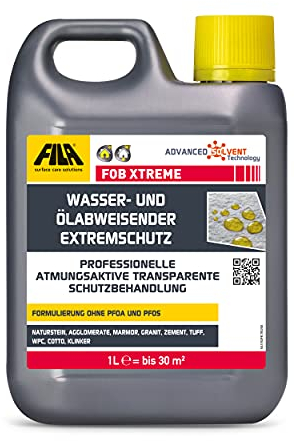 FILA Surface Care Solutions, FOB XTREME, Atmungsaktives Schutzprodukt, es Verhindert die Aufnahme von öligen, fettigen farbigen und wässrigen Substanzen, 1L