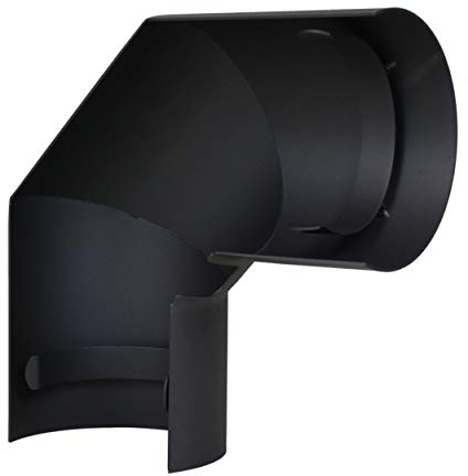 LANZZAS Ofenrohr Hitzeschutz/Thermoschild für 90° Grad Bogen seitlich, im Durchmesser Ø 150 mm, Farbe: gussgrau - weitere Rohre aus unserem Sortiment, finden Sie hier.