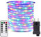 RcStarry New 10M 100LEDs Lichterschlauch Strombetrieben Lichterkette mit Fernbedienung & Timer, 8 Modi, Durchmesser 3mm Lichtschlauch IP67 Wasserdicht für Außen Innen Weihnachten DIY Deko- Bunt