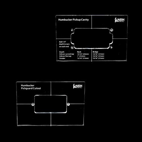 Dopro Acryl-Schablonen für Humbucker Pickup Routing Template Pickup Templates 2-teiliges komplettes Set