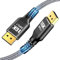 CABLEDECONN 16K Câble 3M DisplayPort 2.0 DP 1.4 Ultra HD 16K 10K 8K 4K HBR3 16K(15360x8640)@60Hz 10K/8K@60Hz 4K@165Hz Haute Vitesse 80 Gbps HDCP 3D fin et flexible DP vers DP