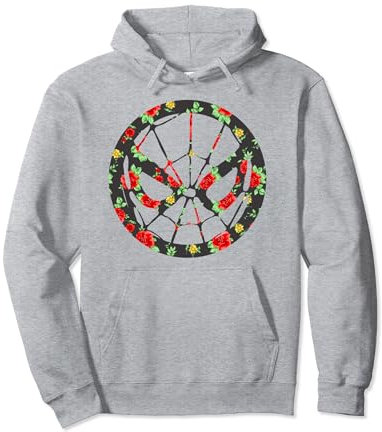 Marvel Spider-Man Rose Print Felpa con Cappuccio