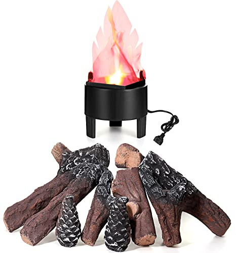 Sawysine Electronic 3D LED Fake Fire Effect Night Lamp