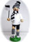Deko-Geschenke-Shop Räuchermann Fußballer Kicker Fußballspieler Weiss Schwarz Räucherfigur 40333