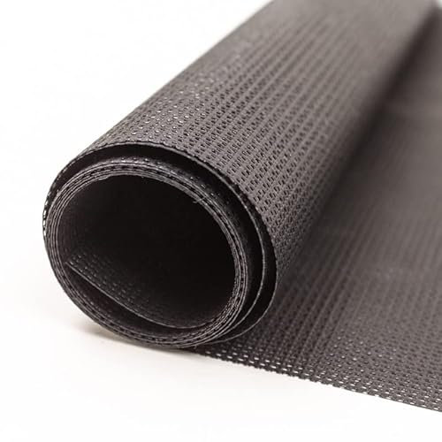 Giuri Tessuti - Fascia OMBREGGIANTE in PVC Microforato al Metro, per Pergola e Gazebo (Nero, 80 CM)
